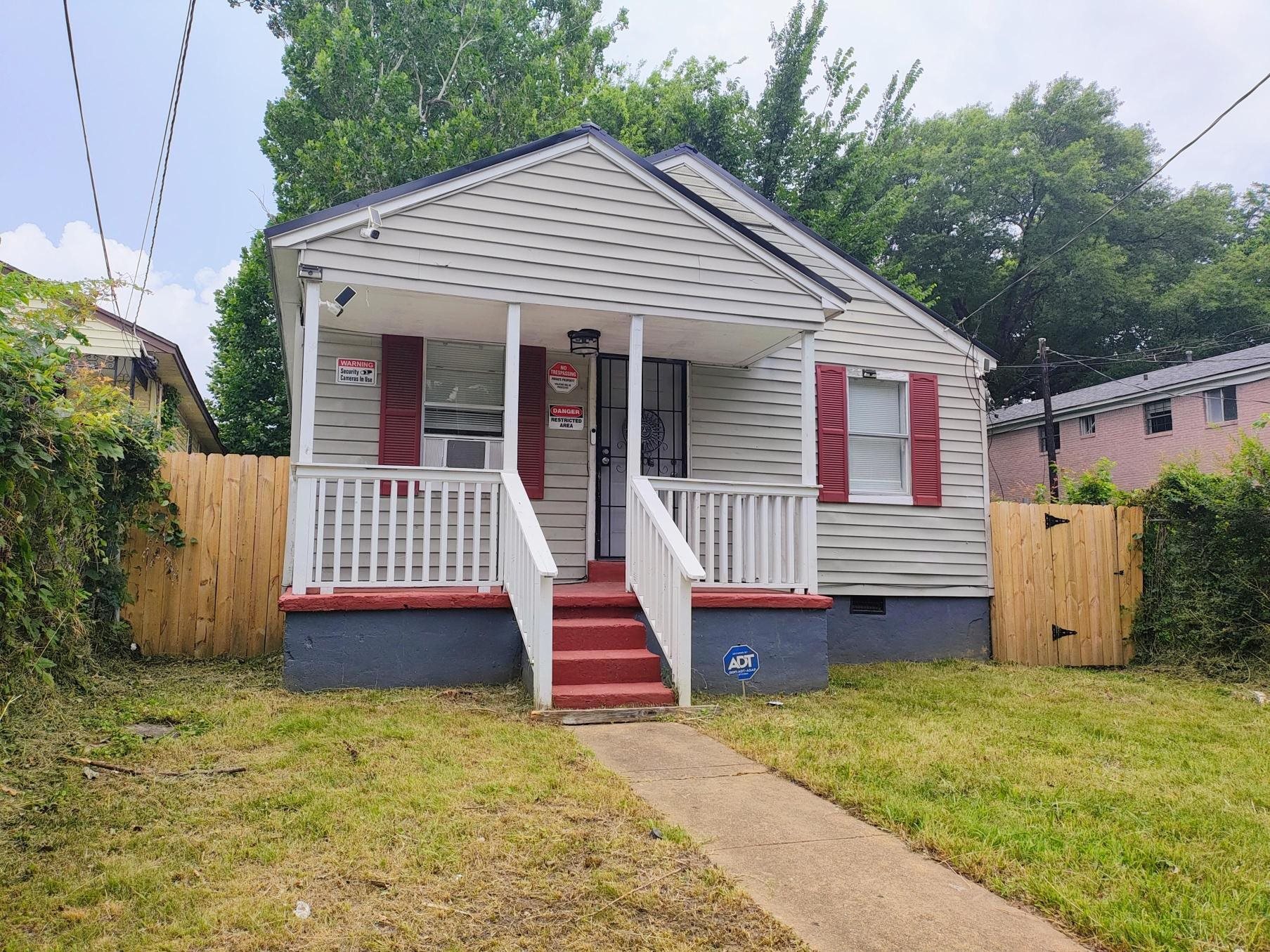 a front view of a house