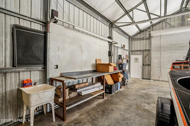 a view of storage and utility room