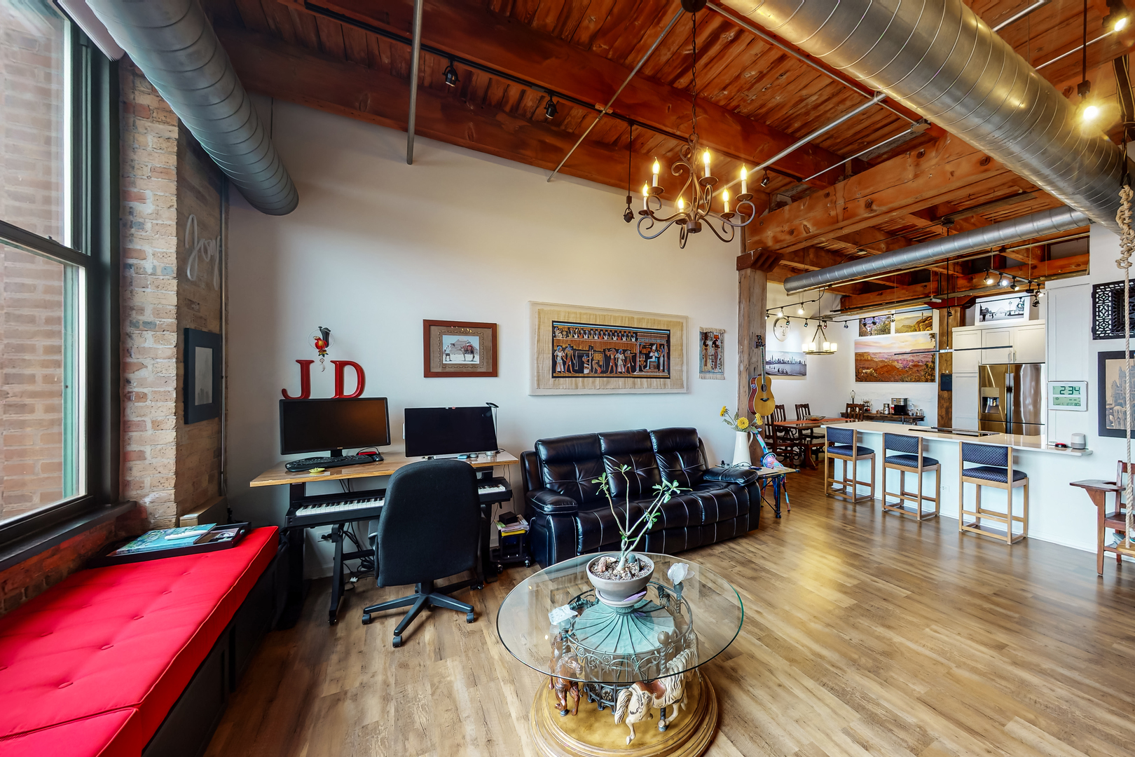 312 North May Street, Unit 3F Chicago, IL 60607 - Photo 11 of 22 a living room with lots of furniture and wooden floors