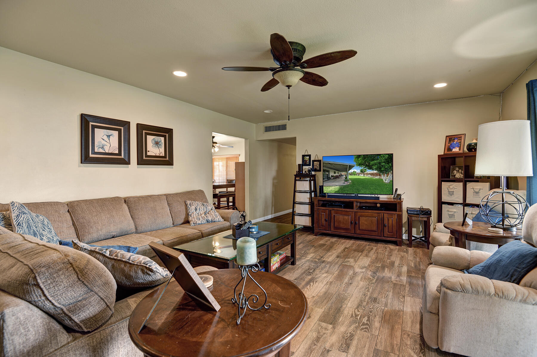 44952 Windsor Drive Indio, CA 92201 - Photo 9 of 24 a living room with furniture and a wooden floor