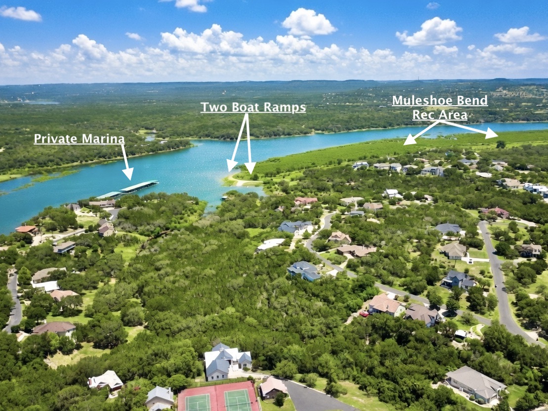 300 Wesley Ridge Drive Spicewood, TX 78669 - Photo 31 of 40 Stay active with Ridge Harbor’s well-maintained tennis courts, a favorite spot for residents. Plus, nearby Muleshoe Bend is a favorite playground for mountain bikers and outdoor seekers alike.