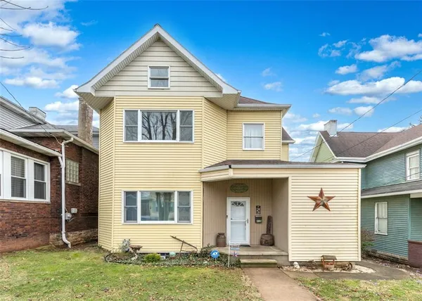 a front view of a house