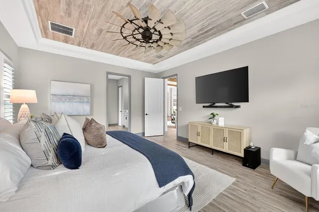 a view of a livingroom with a flat screen tv