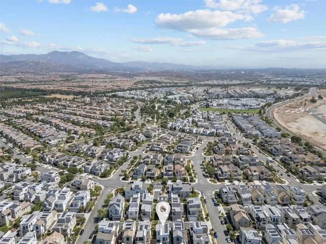 an aerial view of multiple house
