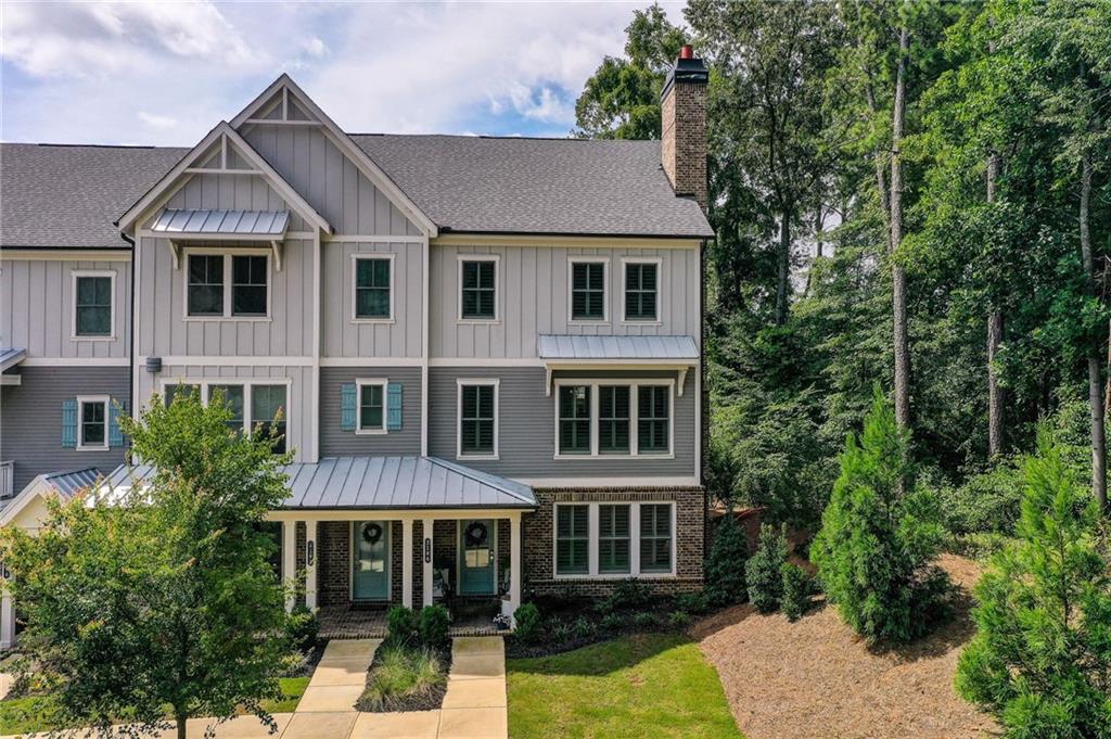 a aerial view of a house