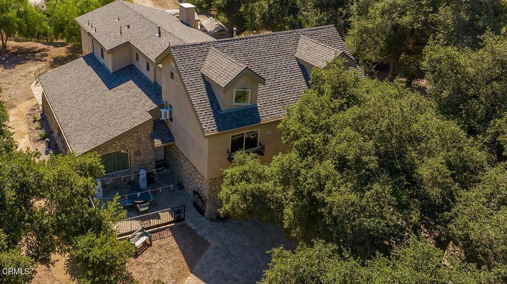 10484 Creek Road Oak View, CA 93022 - Photo 48 of 52 an aerial view of a house with a yard