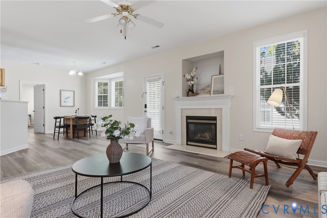 5101 Kenmare Loop Richmond, VA 23234 - Photo 16 of 43 Family room with gas fireplace, LVP floors, open t