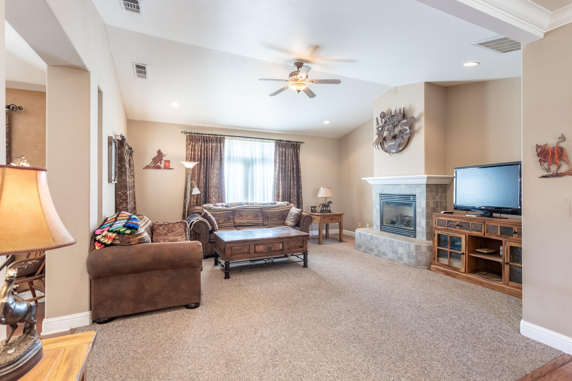 11847 Oak Run Road Oak Run, CA 96069 - Photo 8 of 54 a living room with furniture and a flat screen tv