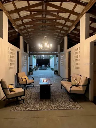 a outdoor space with patio lots of furniture