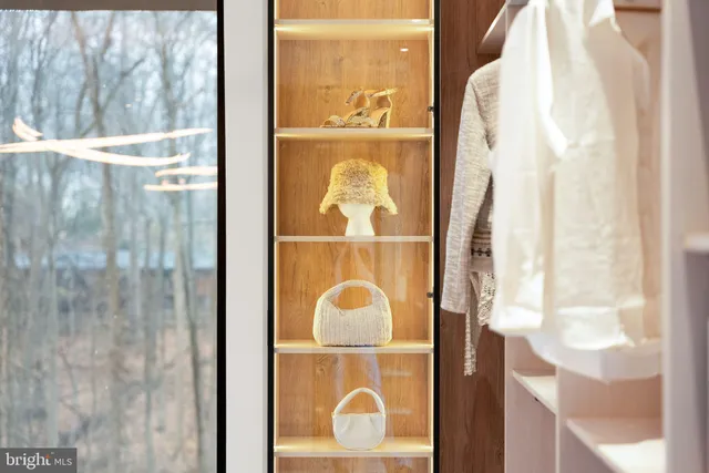 a living room with a rug