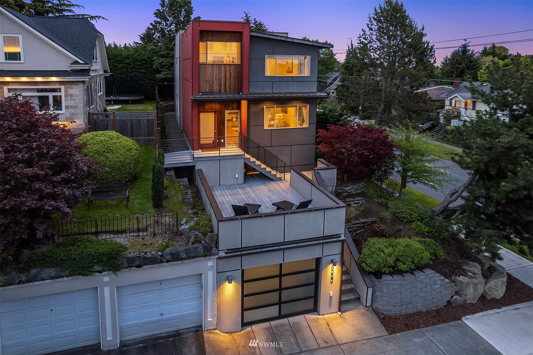 8000 Meridian Avenue North Seattle, WA 98103 - Photo 30 of 33 a front view of a house with a garden