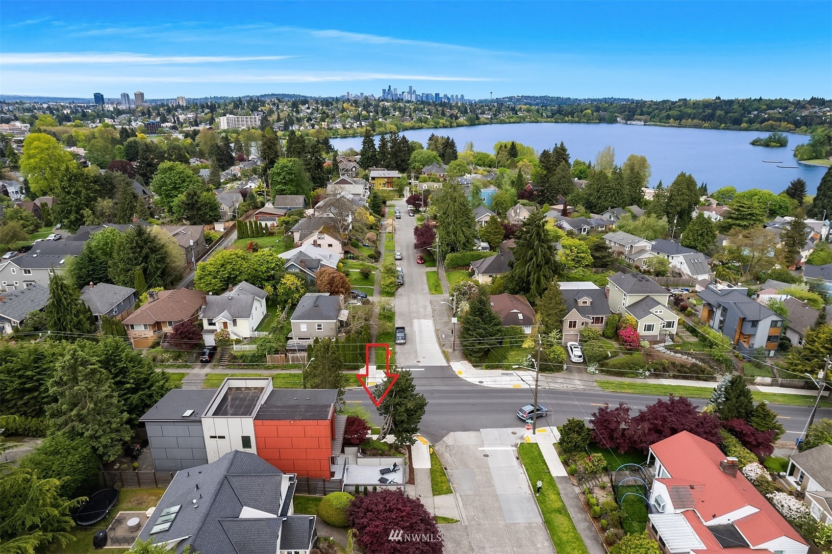 8000 Meridian Avenue North Seattle, WA 98103 - Photo 4 of 33 an aerial view of a city with houses