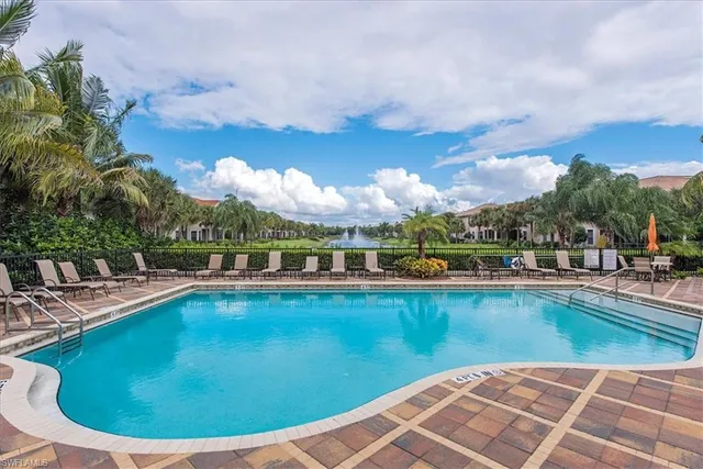 a view of a swimming pool and a terrace