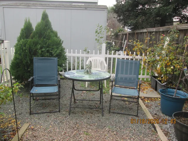 a view of a outdoor seating area