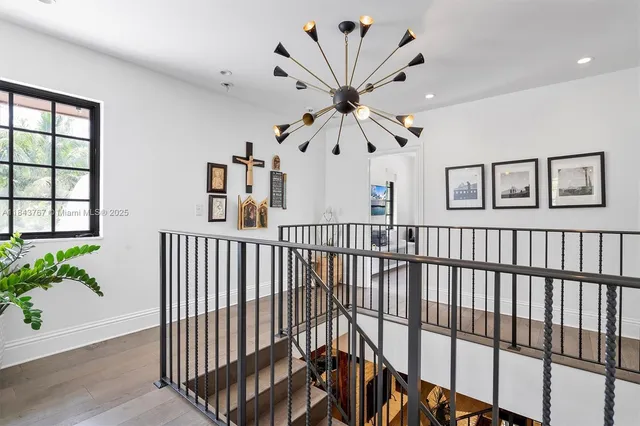 a view of a big yard with lots of bushes