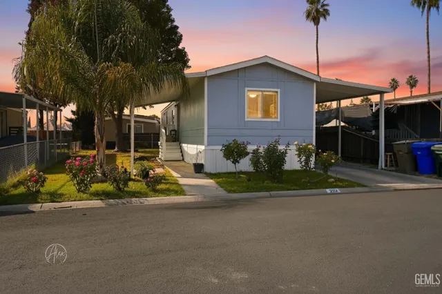 a view of a house with a patio