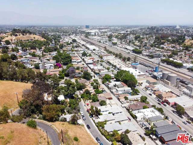 an aerial view of a city