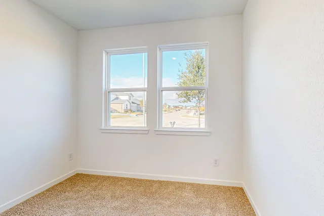 an empty room with a window