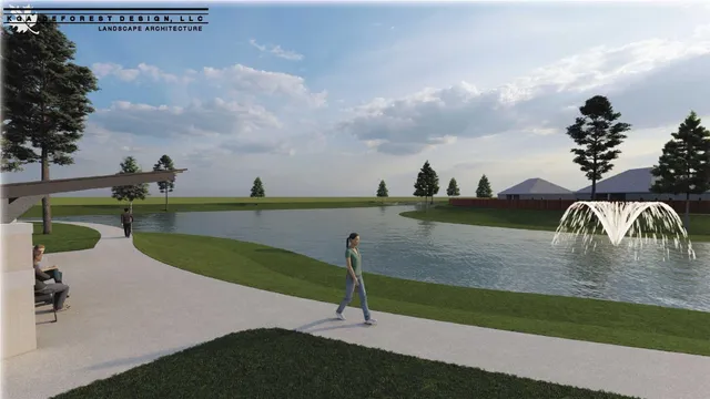 a view of swimming pool with a yard