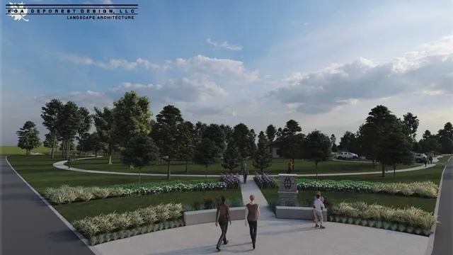 a view of a swimming pool with a back yard