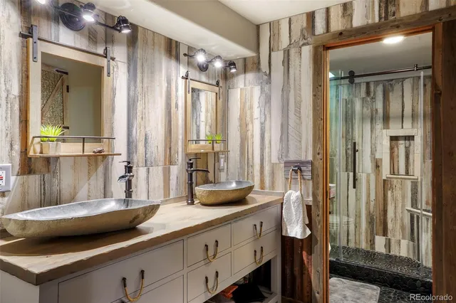 a view of a bathroom with a shower curtain