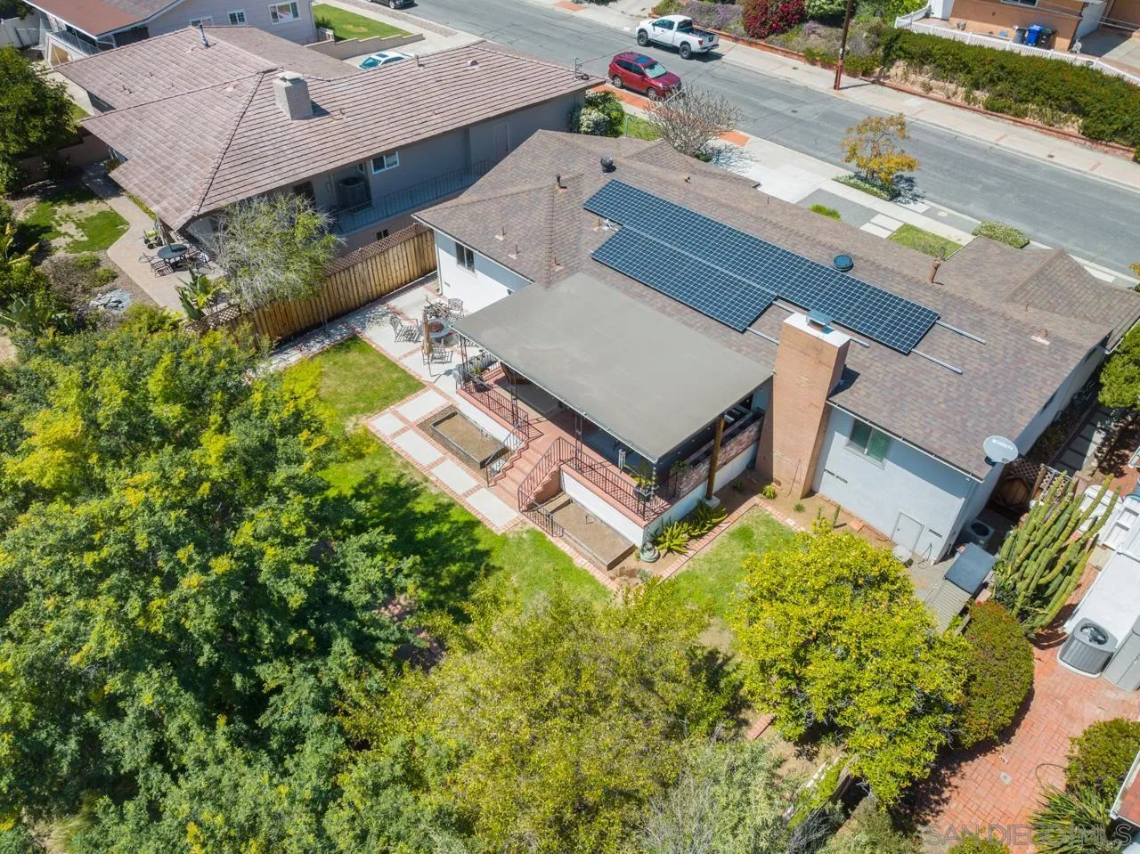 6365 Lambda Drive San Diego, CA 92120 - Photo 22 of 31 an aerial view of a house with a yard