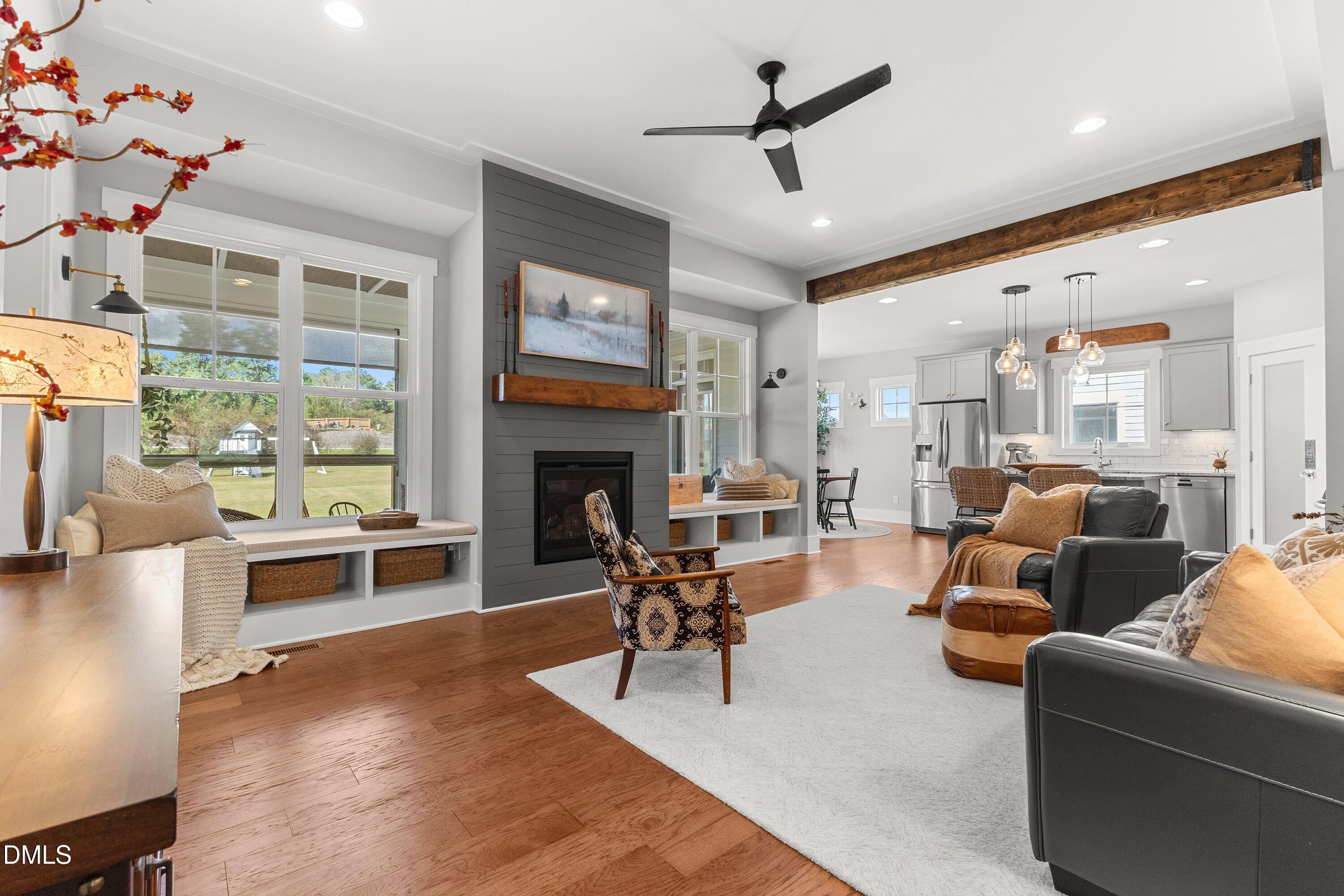 248 Old Hickory Drive Raleigh, NC 27603 - Photo 13 of 45 a living room with fireplace furniture and a fireplace