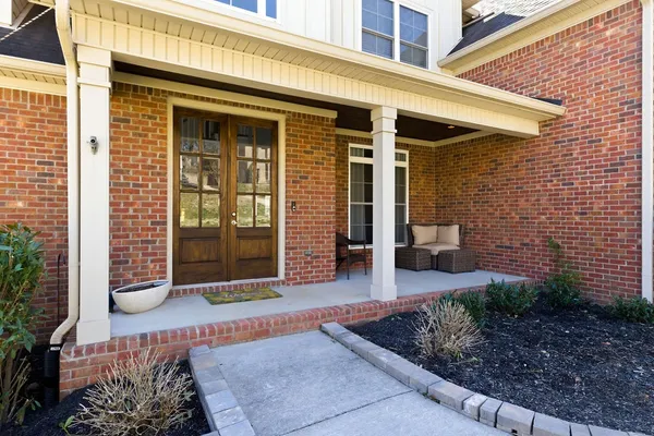 a view of a entryway door front of house