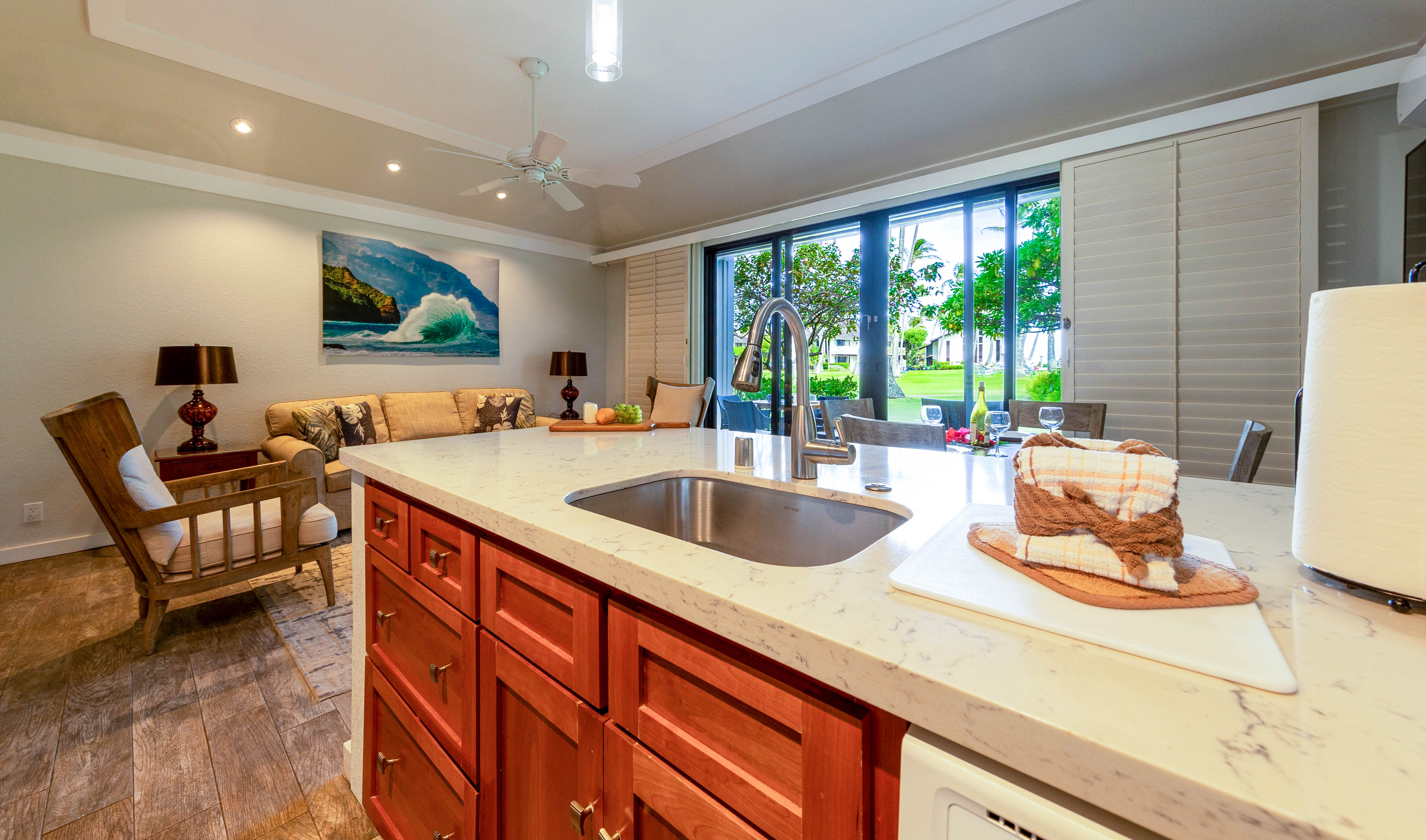 2253 Poipu Road, Unit 183 Koloa, HI 96756 - Photo 2 of 30 a kitchen with a sink and a large window