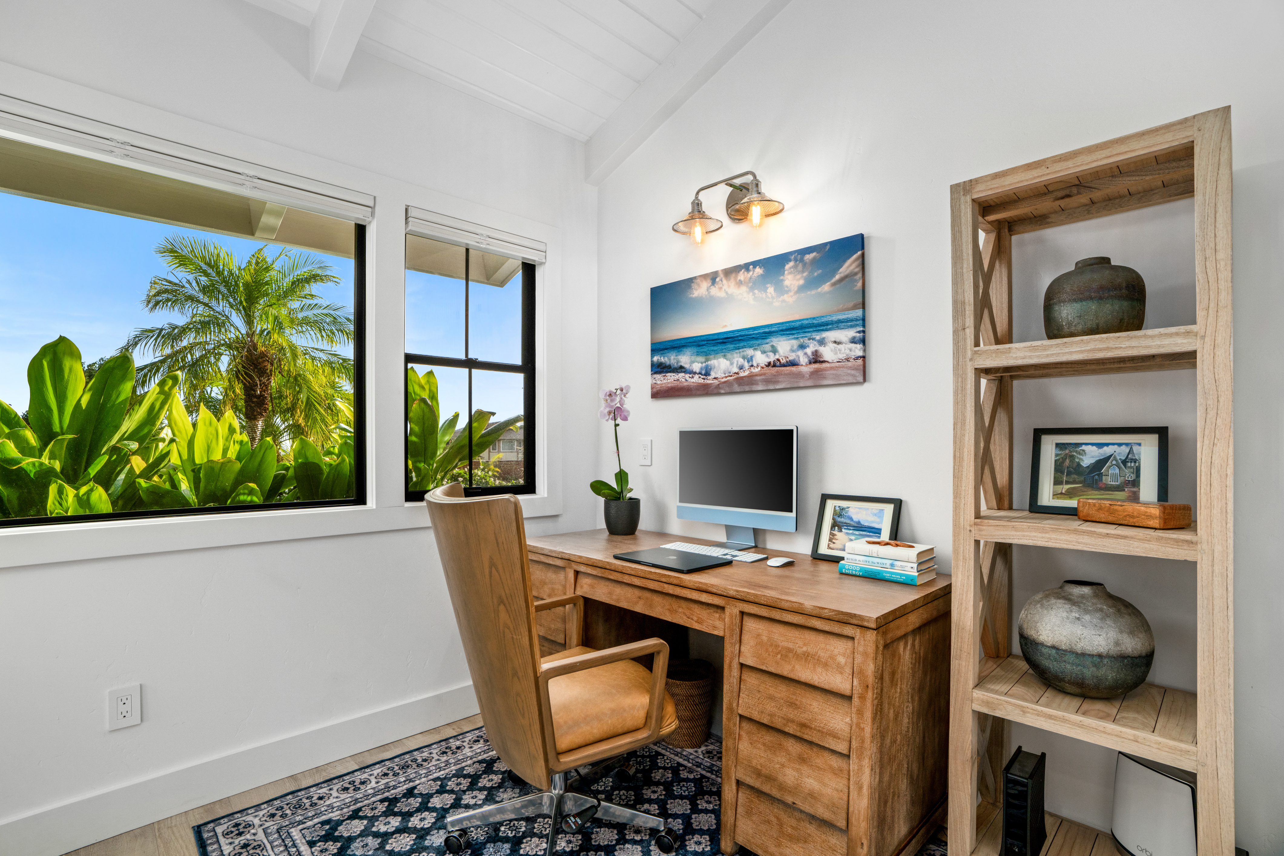 4838 H Puuwai Road, Unit D Kalaheo, HI 96741 - Photo 14 of 25 a workspace with furniture and window