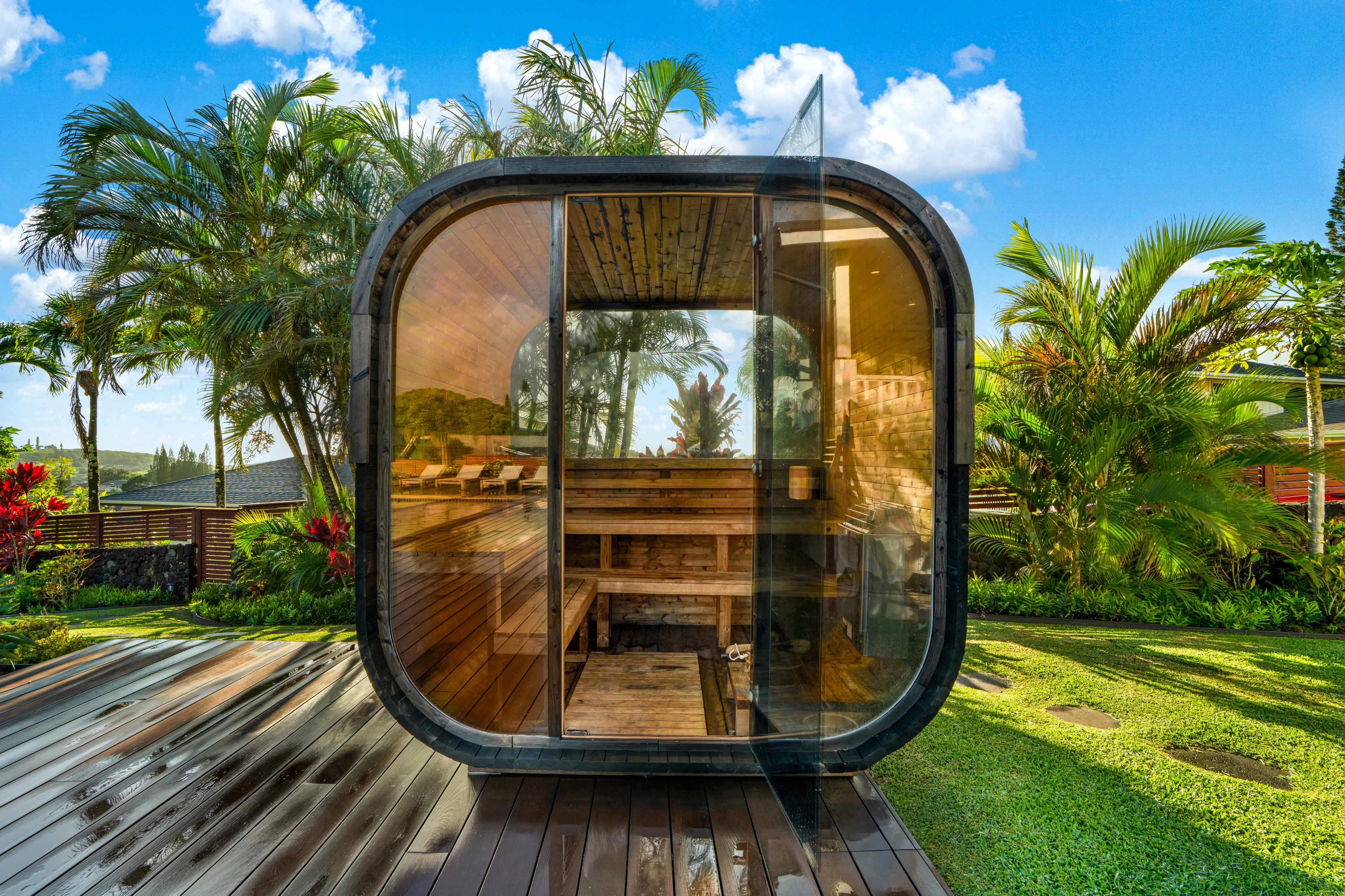 4838 H Puuwai Road, Unit D Kalaheo, HI 96741 - Photo 22 of 25 a view of swimming pool with a garden