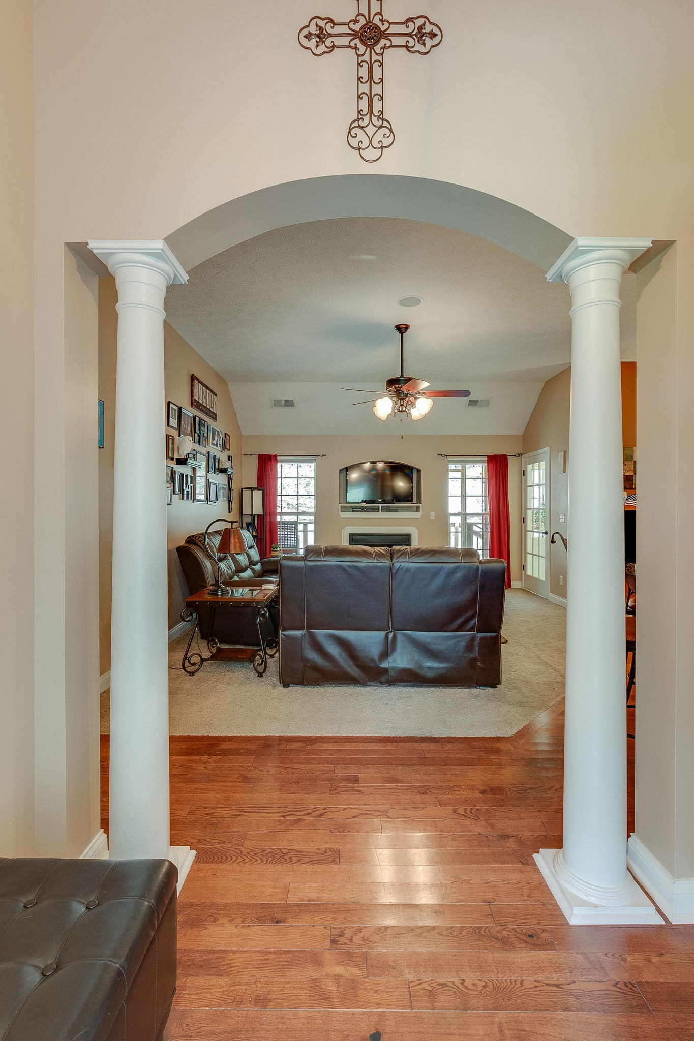 1112 Pee Dee Branch Road Cottontown, TN 37048 - Photo 7 of 33 a living room with furniture and a chandelier