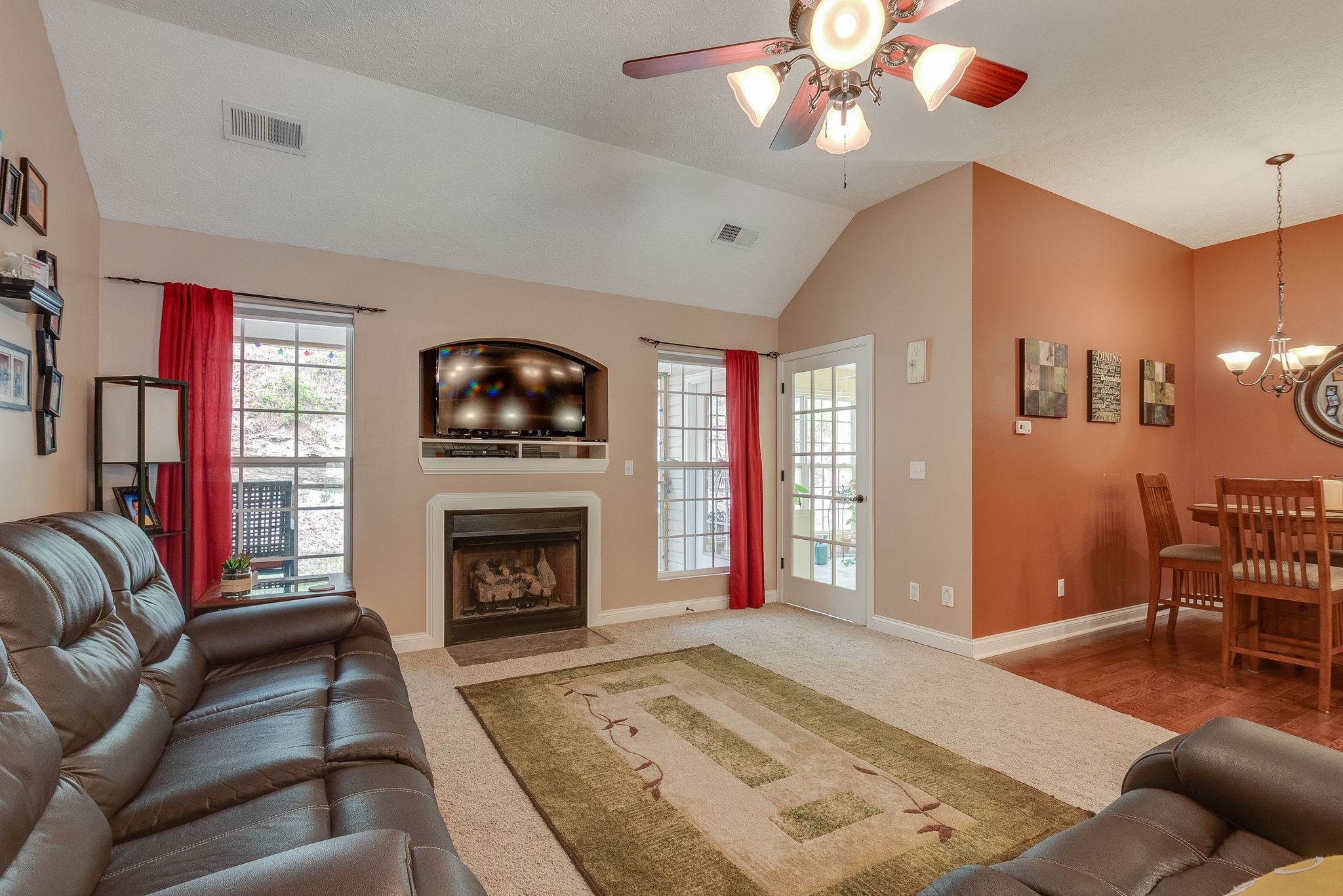 1112 Pee Dee Branch Road Cottontown, TN 37048 - Photo 9 of 33 a living room with furniture and a fireplace