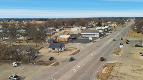 an aerial view of a city