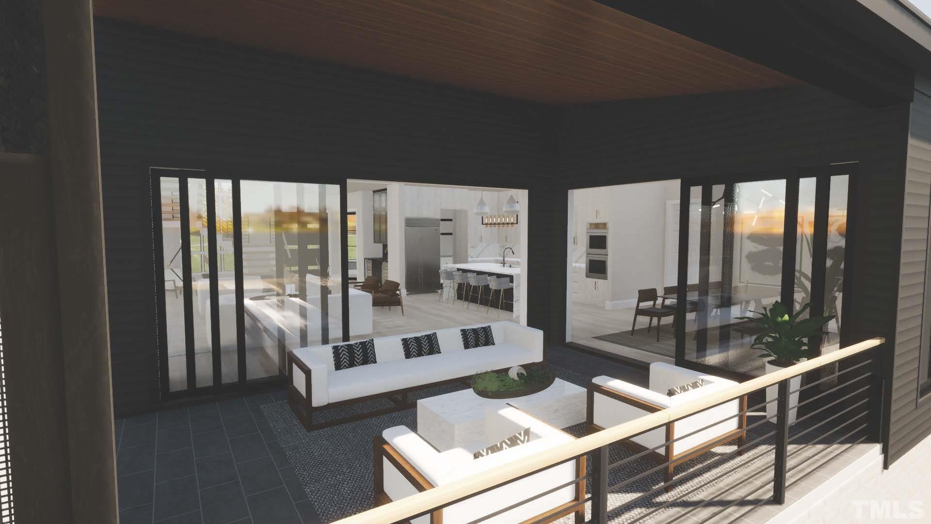 3300 Hampton Road Raleigh, NC 27607 - Photo 16 of 41 a living room with furniture and a floor to ceiling window