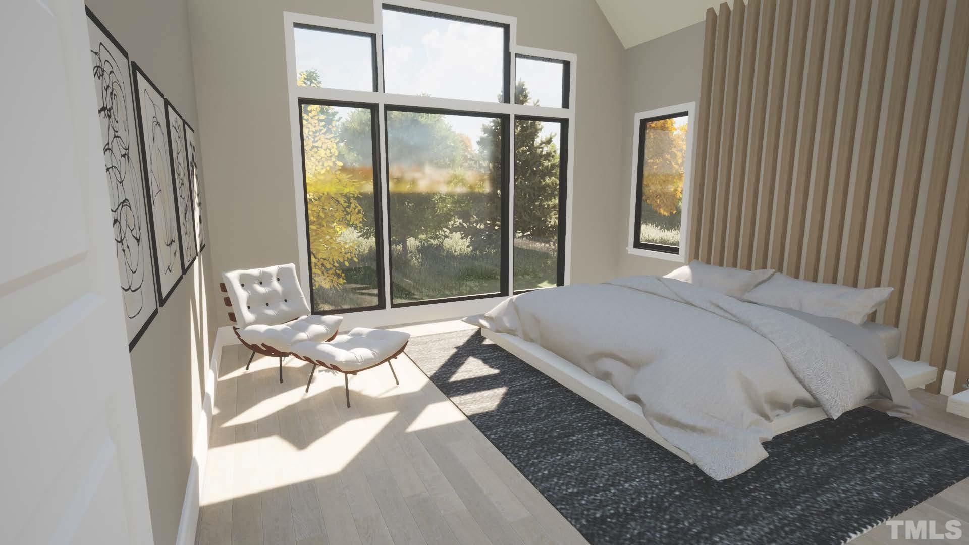 3300 Hampton Road Raleigh, NC 27607 - Photo 29 of 41 a bedroom with a bed and a large window