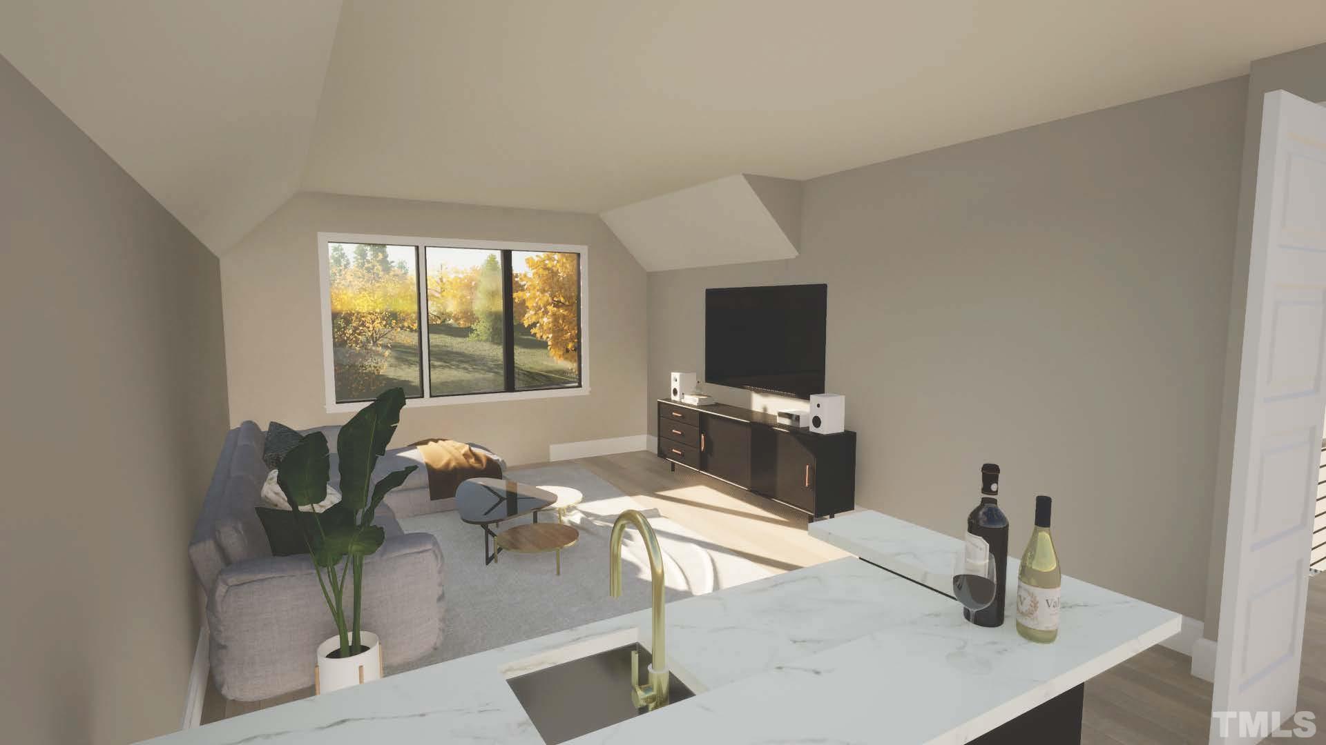 3300 Hampton Road Raleigh, NC 27607 - Photo 40 of 41 a living room with furniture a window and a flat screen tv