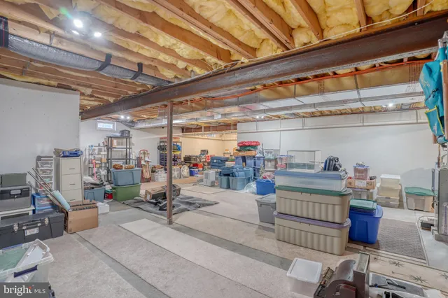 a storage room with lots of appliances