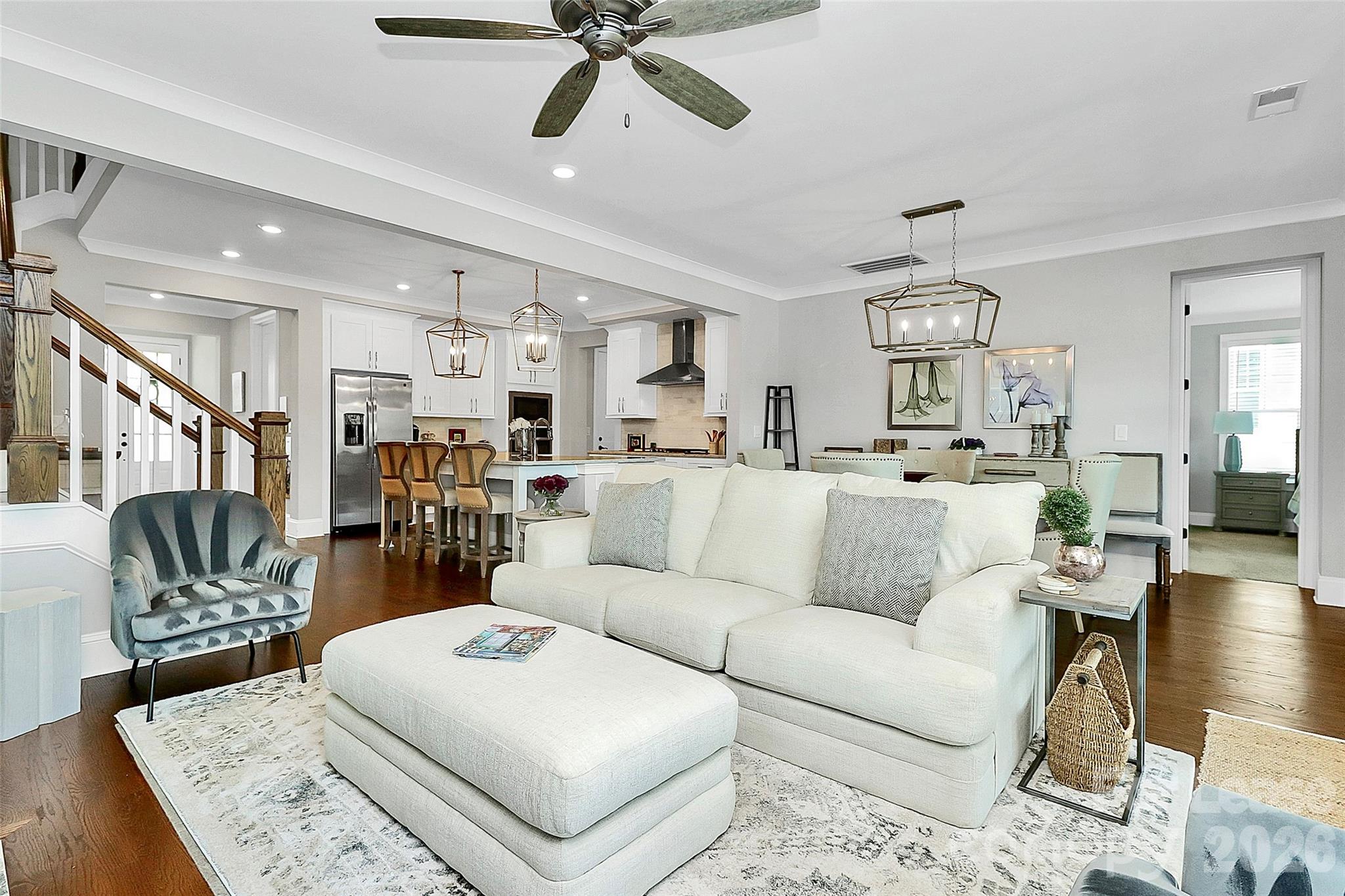 136 Preston Road Mooresville, NC 28117 - Photo 14 of 46 a living room with furniture and a view of kitchen