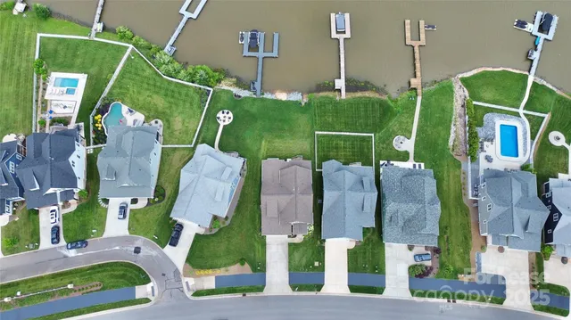 an aerial view of multiple house