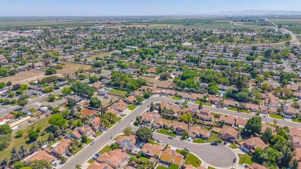 an aerial view of multiple house