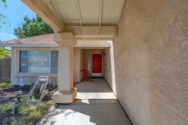 a view of a entryway door front of house