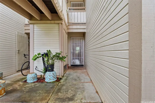 a view of a entryway door front of house