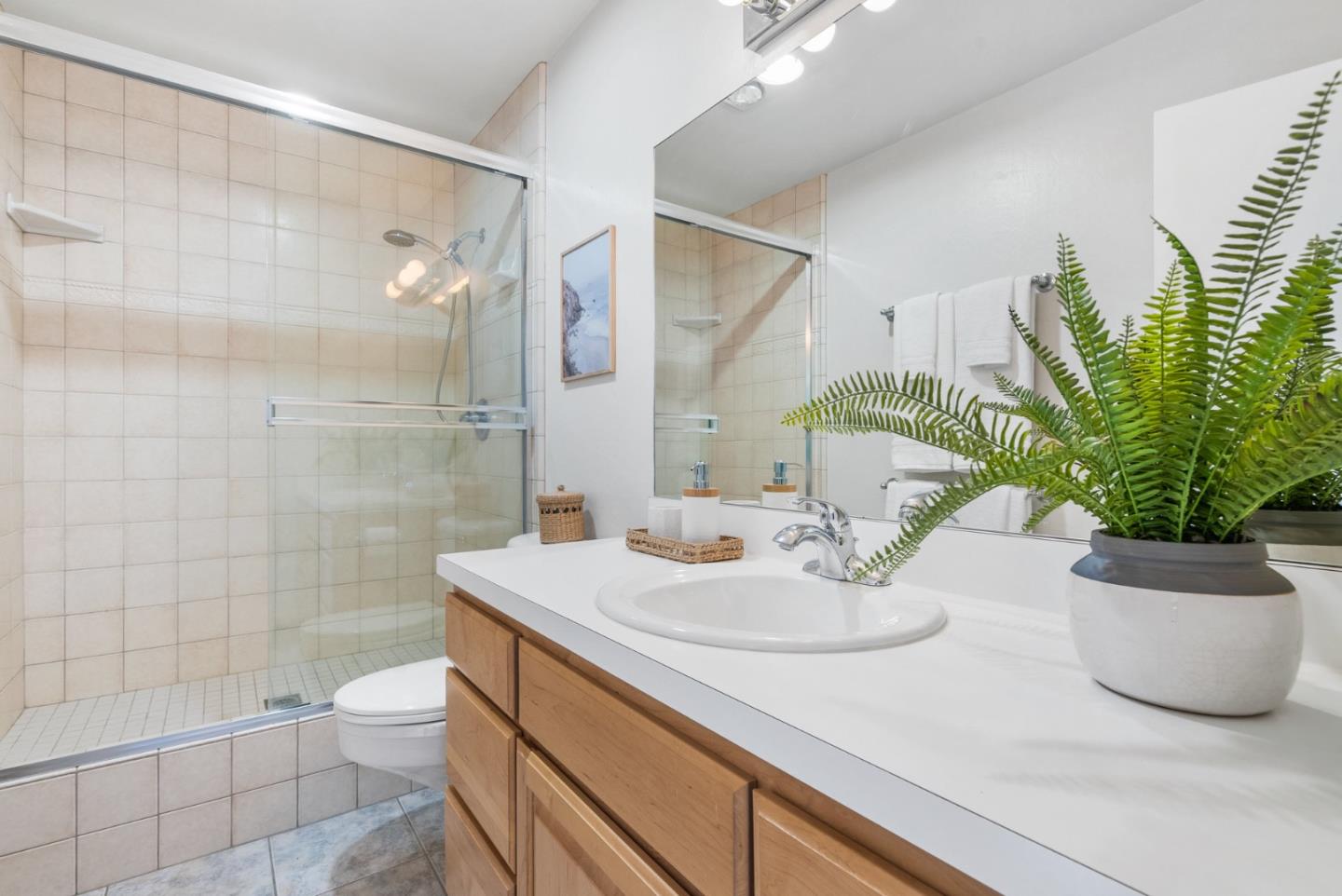 101 Shell Road, Unit 271 Watsonville, CA 95076 - Photo 33 of 43 a bathroom with a sink a toilet and shower