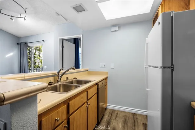 a bathroom with a sink and mirror