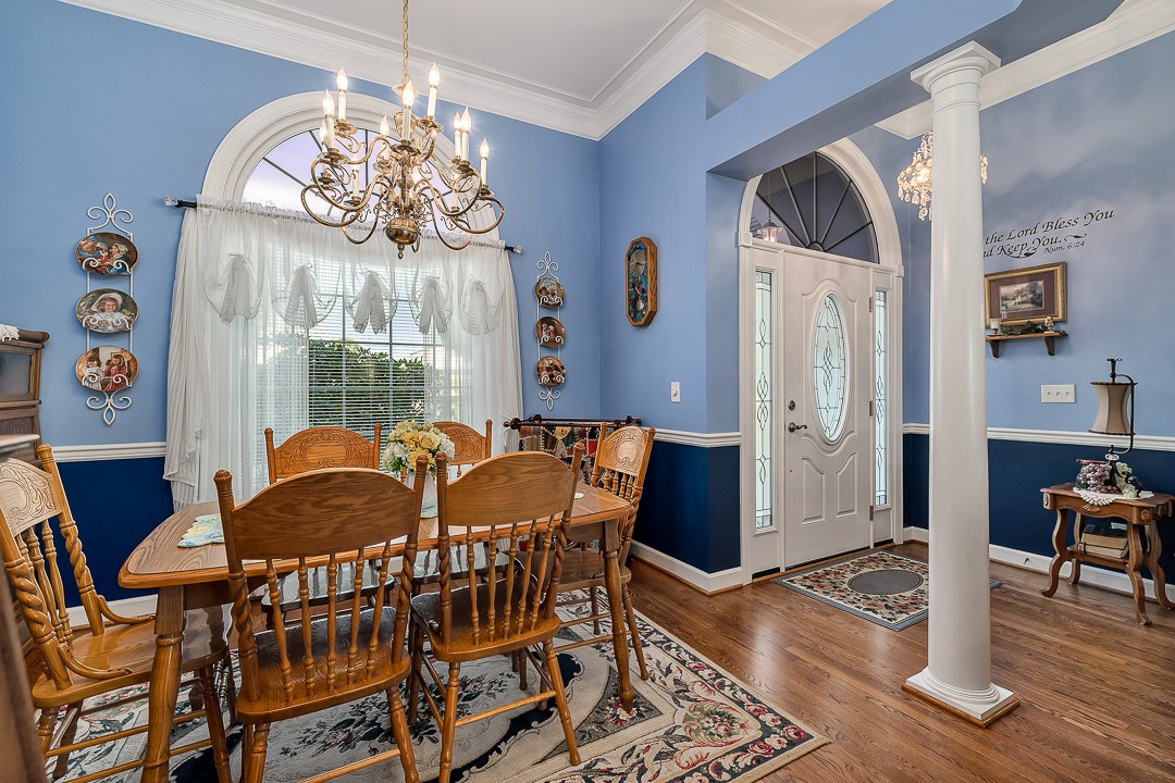 245 Faith-Rae Boulevard Morrison, TN 37357 - Photo 45 of 55 a view of a dining room with furniture wooden floor and chandelier