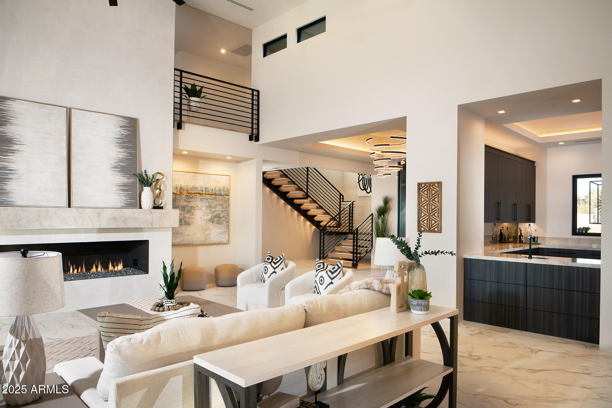 29646 North 109th Place, Unit 128 Scottsdale, AZ 85262 - Photo 11 of 45 a living room with furniture and fireplace