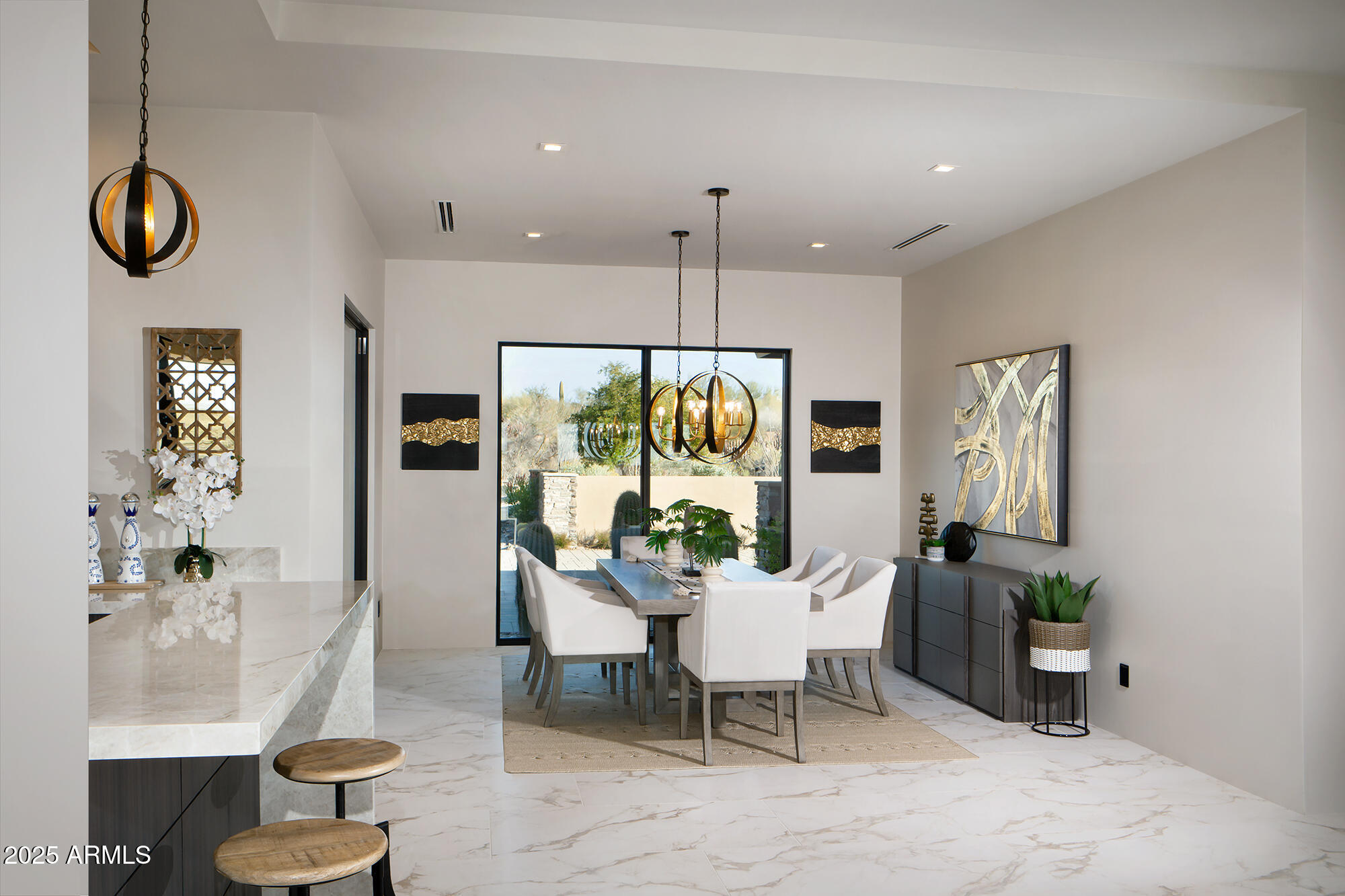 29646 North 109th Place, Unit 128 Scottsdale, AZ 85262 - Photo 9 of 45 a view of a dining room with furniture window and wooden floor