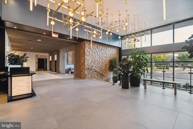 a view of an entryway with a building