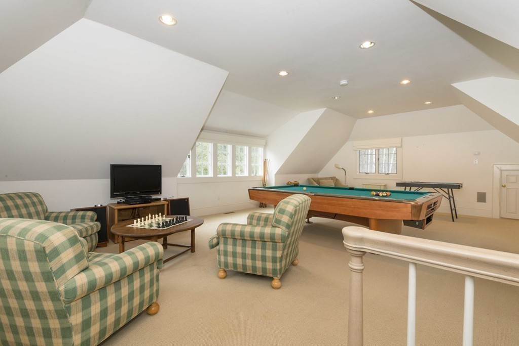 144 Sandy Pond Road Lincoln, MA 01773 - Photo 19 of 30 a living room with furniture and a flat screen tv